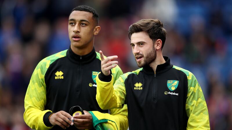 Ireland under-21 striker Adam Idah made his Premier League debut for Norwich on New  Year’s Day. Photograph:  Bryn Lennon/Getty Images