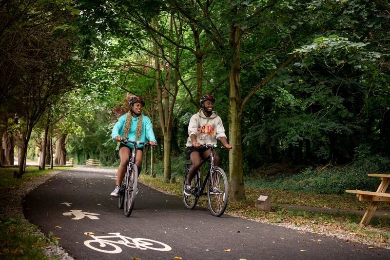 Limerick Greenway is a great way to get outdoors, travel as a group, with the family or get to spend one-on-one cycle time. Photograph: Don Moloney