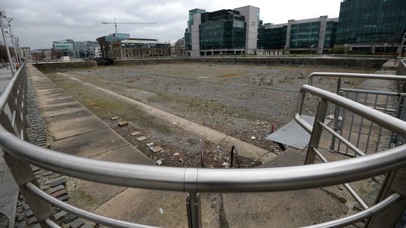 George’s Dock in Dublin, the proposed site for a whitewater rafting facility. Photograph: Dara Mac Dónaill