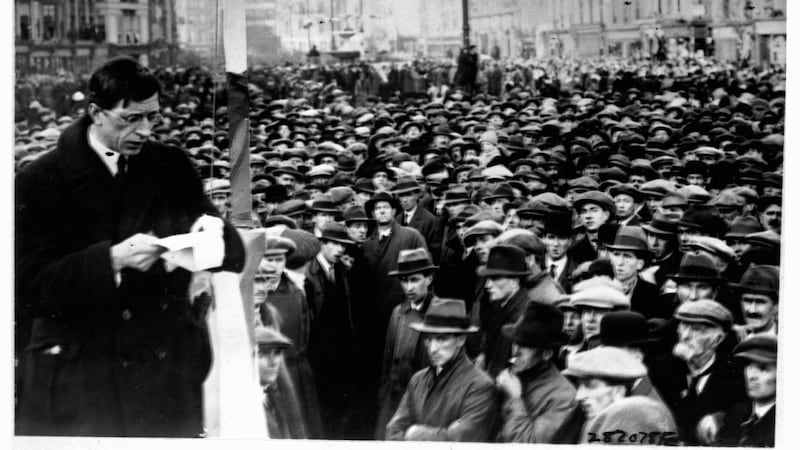 Éamon De Valera speaks out against Irish Free State Treaty. Photograph: Library of Congress/Corbis/VCG via Getty