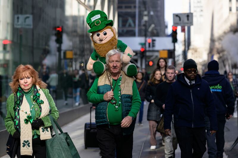 St Patrick's Day celebrations in New York. Photograph: Angela Weiss/AFP via Getty Images