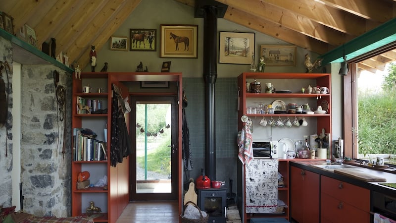 Kitchen of gate lodge. Photograph: Alice Clancy