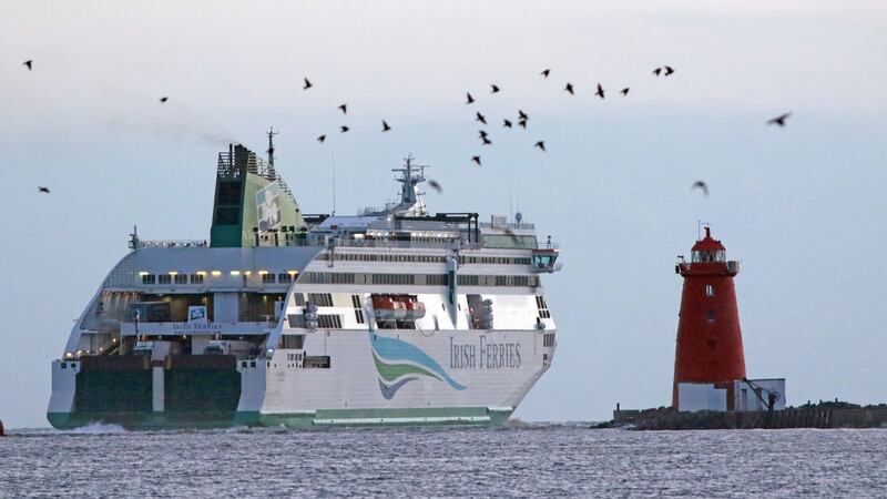 The  Irish Ferries ‘Ulysses’ ferry leaving Dublin Port. File photograph: Nick Bradshaw