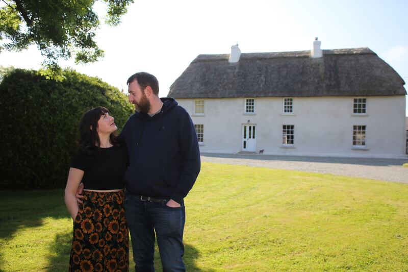 Steven and Amanda outside their Wexford home. Photograph: Bryan O'Brien