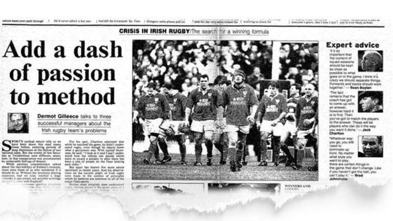 The original article as it appeared in The Irish Times on Saturday, February 12th, 2000.