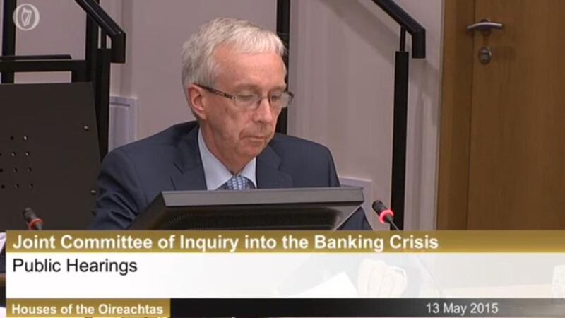 Deloitte Ireland managing partner Pat Cullen has been  evidence on Wednesday afternoon in what marks the beginning of the inquiry’s hearings on the role of external auditors to the banks. Screengrab: Oireachtas TV