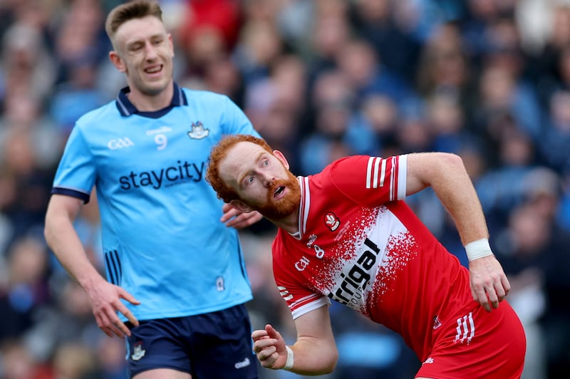 Derry’s Conor Glass. Photograph: James Crombie/Inpho