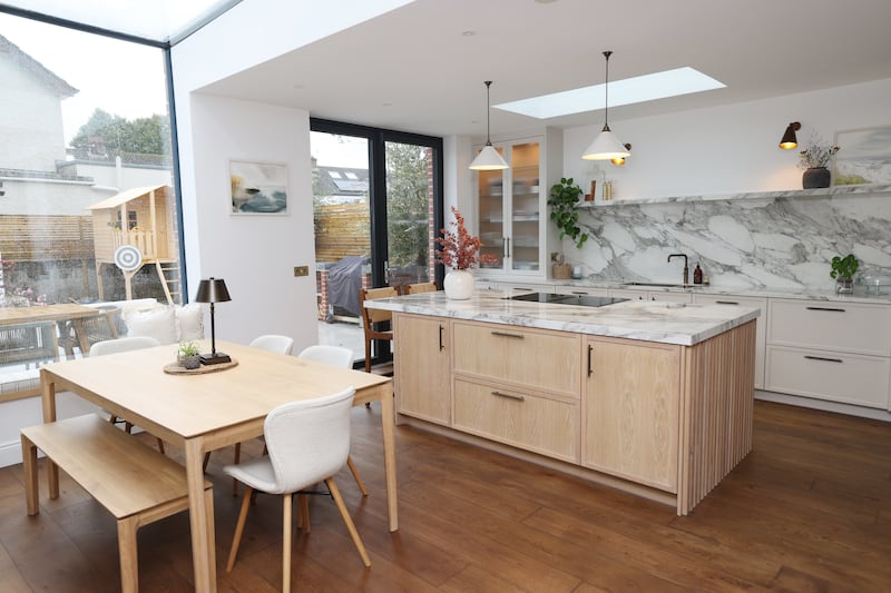 The kitchen and dining area. Photograph: Bryan O’Brien