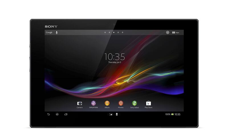 The new Sony Xperia Tablet Z.