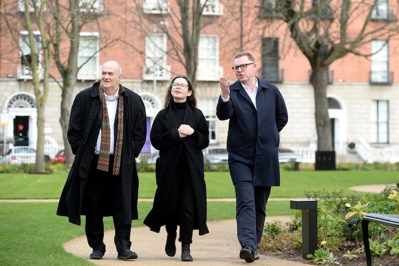 Colm Tóibín, Naoise Dolan and Niall Gafflrey of IPUT Real Estate