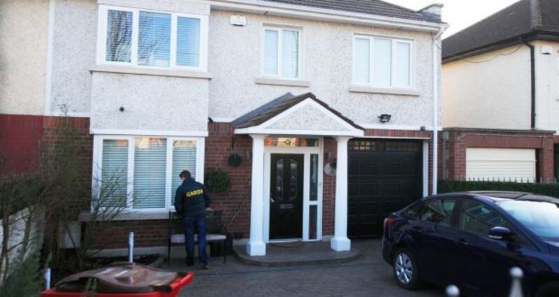 Gardaí at Jonathan Dowdall’s house on the Navan Road in Dublin in 2016. File photograph: Gareth Chaney/Collins