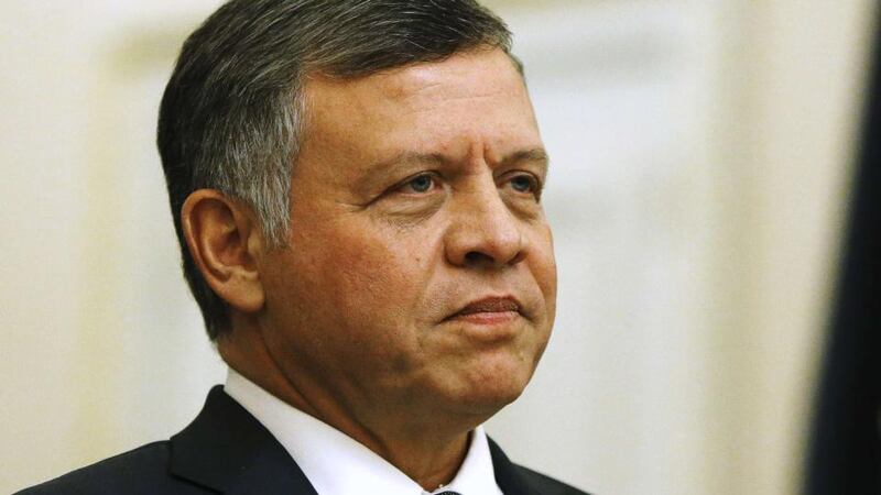 Jordan’s King Abdullah who cut short a visit to the US on Tuesday after IS militants released the video. Photograph: Jonathan Ernst/Reuters