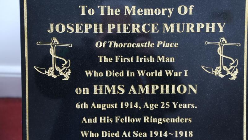 The plaque to be unveiled at a special commemorative service in St Patrick’s Church, Ringsend,  on August 6th at  6.30pm. Photograph: Fr Ivan Tonge, Ringsend