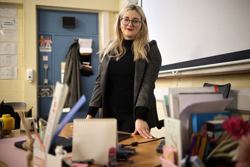 Shannon Ahern, a second-level maths and science teacher at St Declan's in Cabra, shares maths resources on her Instagram page: @craic_matamaitic. Photograph: Chris Maddaloni