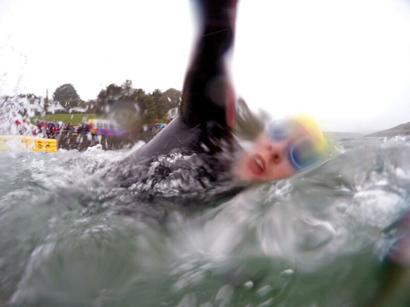 Maureen McCoy swimming at Sandycove Island, Kinsale.jpg