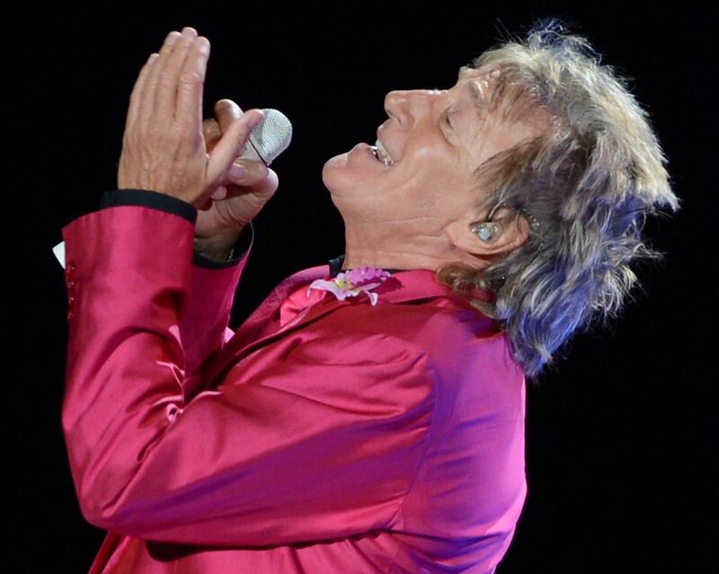 Rod Stewart performs on the Heart & Soul tour at BankAtlantic Center in August, 2012 in Sunrise, Florida. Photograph: Larry Marano/Getty