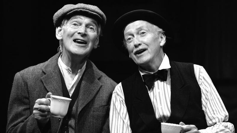 Des Keogh and Vincent Dowling on the stage of the Irish Rep