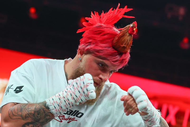 Jake Paul in Texas ahead of the fight. Photograph: Ed Mulholland/Inpho