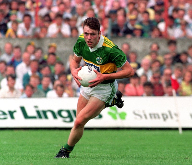 Kerry's Séamus Moynihan in action against Clare in the 1992 Munster football final. Photograph: Inpho