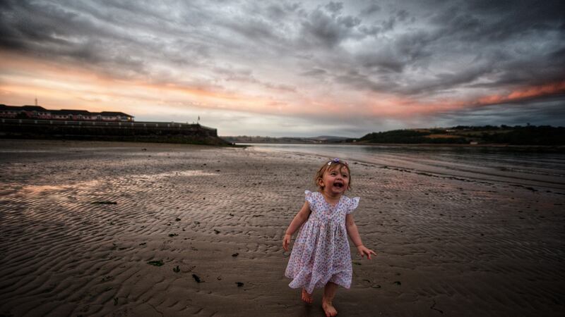 Mia Grey, aged 22 months, staying up way past her bedtime to enjoy a beautiful evening at the beach in Youghal, Co Cork. Photograph: Jennifer Grey