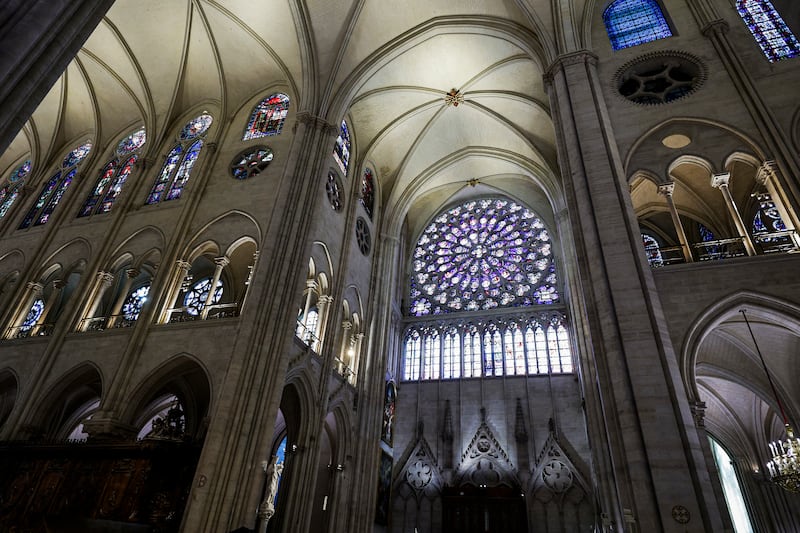 South Rose window of Notre Dame cathedral. Photograph: Stephane De Sakutin/AFP/Getty Images