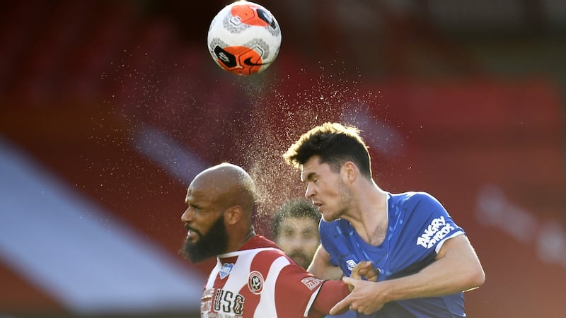 David McGoldrick has been praised for his impact up front for Sheffield United despite only scoring two Premier League goals. Photograph: Peter Powell/EPA