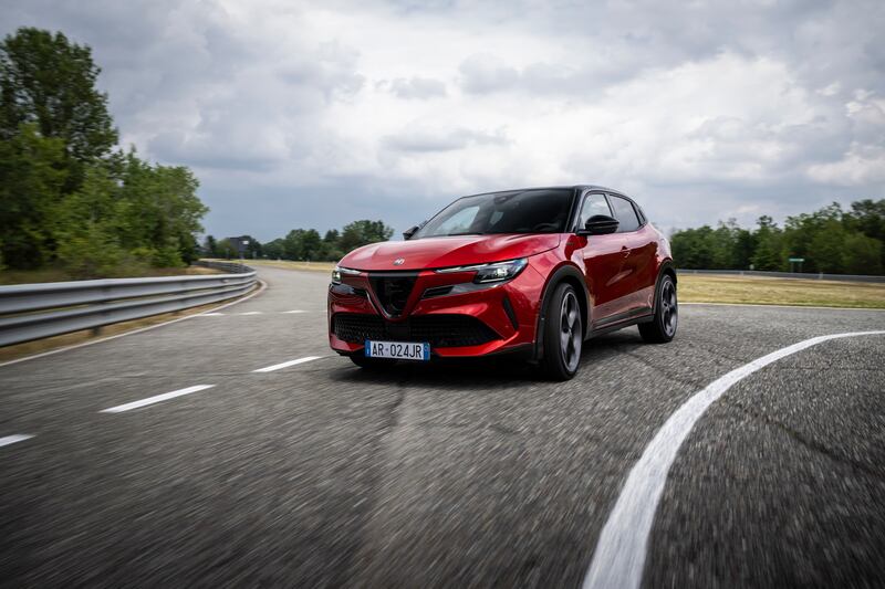 Alfa Romeo Junior test drive at the Balocco proving ground in Italy