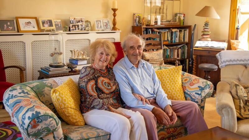 Gertie and Pat Ormond in the living room at Kilcannon House B&B, Dungarvan, Co Waterford. Photograph: Patrick Browne