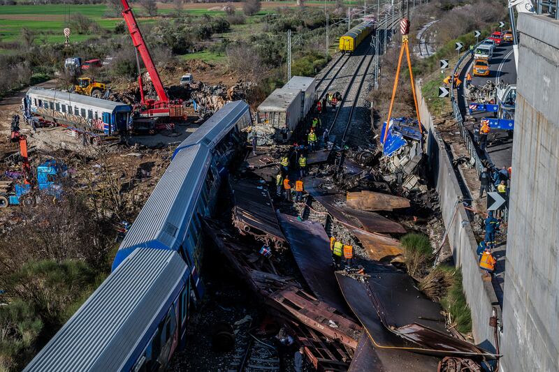 The site of the crash on March 3rd. Photograph: Angelos Tzortzinis/The New York Times