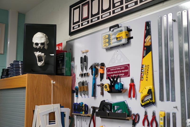 Tools in one of the workshops at the Midlands Prison. Photograph: Enda O'Dowd