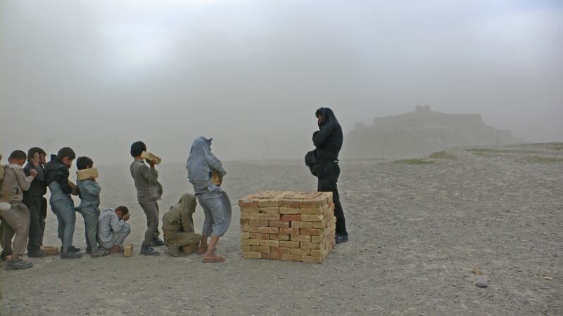 Brick Sellers of Kabul (2006) by Lida Abdul. Courtesy of the artist and Giorgio Persano Gallery