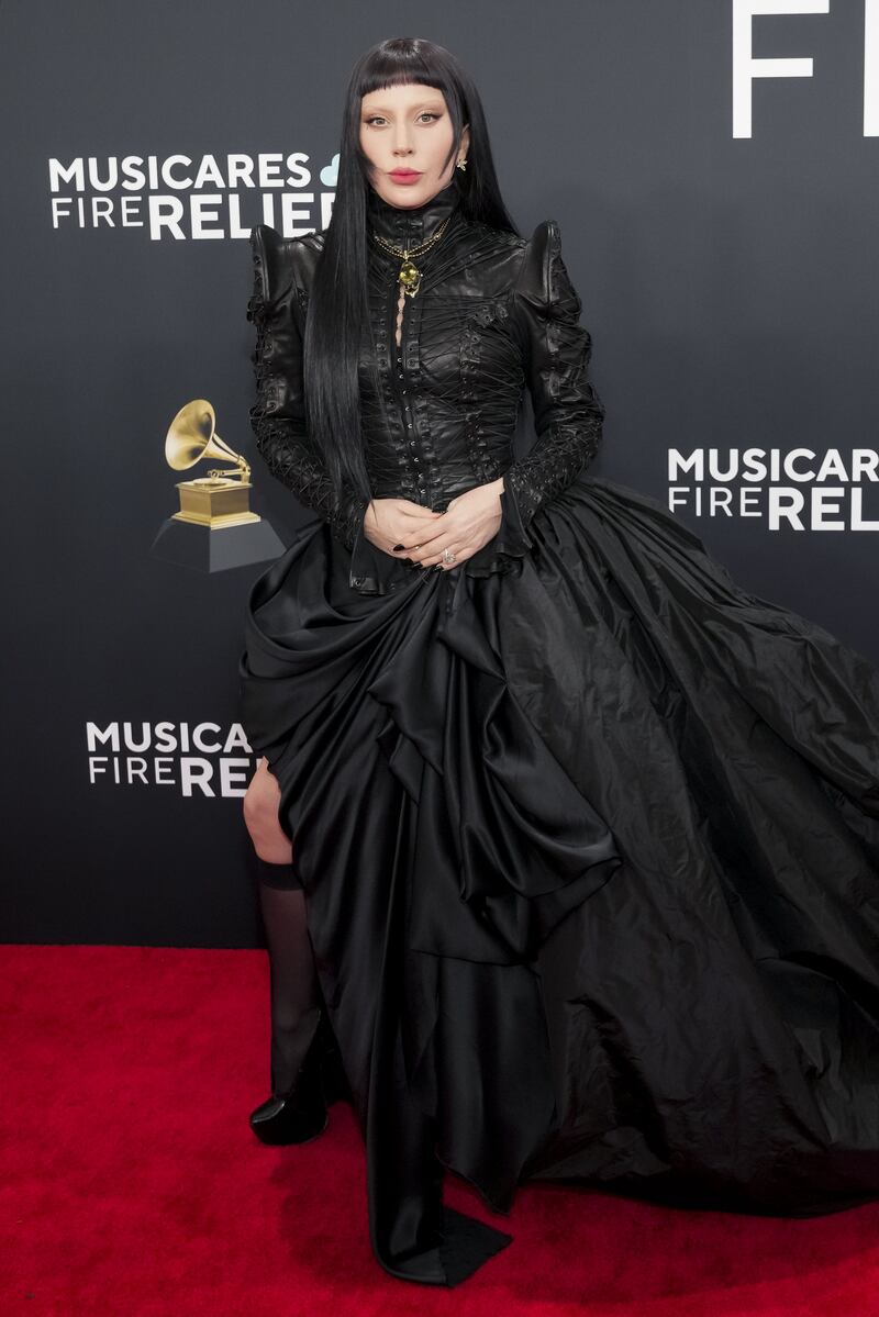 Grammy Awards: Lady Gaga on the red carpet. Photograph: Allison Dinner/EPA-EFE