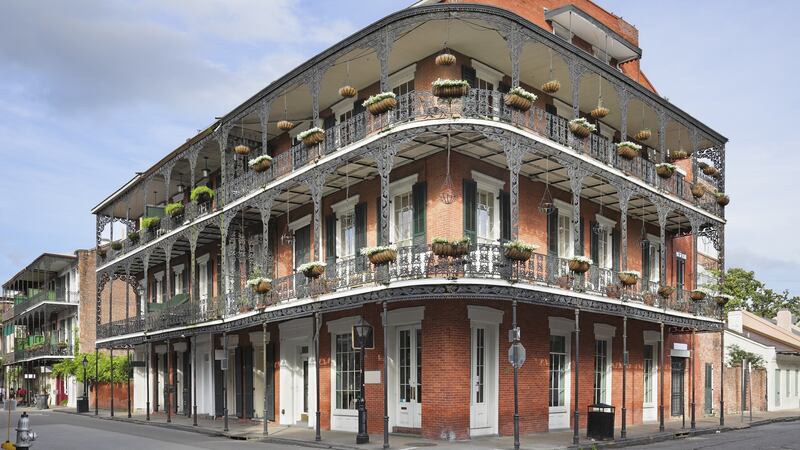 French Quarter streetscape in New Orleans, Louisiana