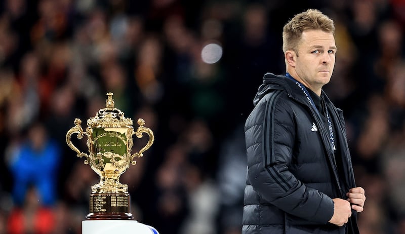 New Zealand’s Sam Cane shows his dejection after the World Cup final in Paris. Photograph: Dan Sheridan/Inpho 