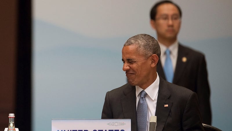 US president Barack Obama pictured uring the opening ceremony of the G20 summit in Hangzhou, China. Photograph: Nicolas Asfonri/Reuters