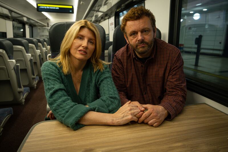 Sharon Horgan and Michael Sheen turn in a performance that will leave you in a heap on the floor. Photograph: Samuel Dore/Chapter One Pictures