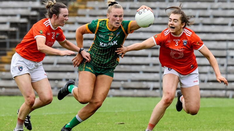 Meath’s Vikki Wall in action against Armagh in the All-Ireland quarter-final against Armagh at  St Tiernach’s Park in Clones. Photograph: John McVitty/Inpho