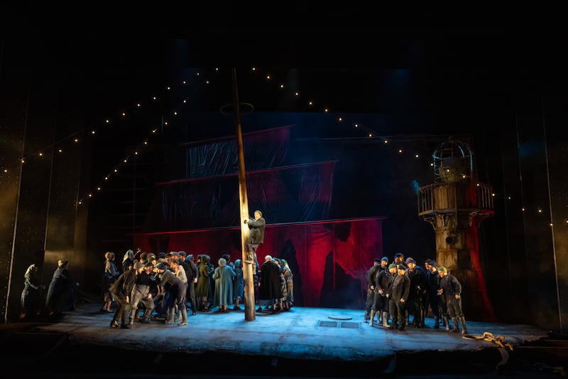 The Flying Dutchman: Gavan Ring (centre), as Daland's Steersman. Photograph: Patrick Redmond