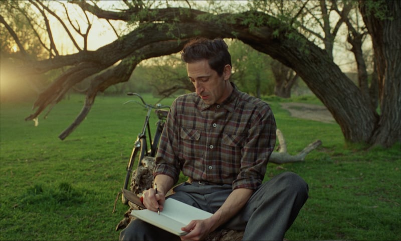 Adrien Brody as Laszlo Toth in The Brutalist. Photograph: Universal Pictures UK