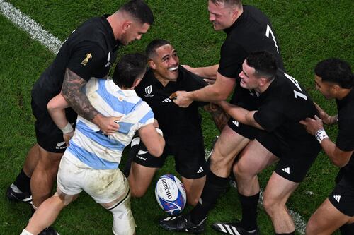 New Zealand pummel Pumas as Rugby World Cup semi-final turns into a no-contest