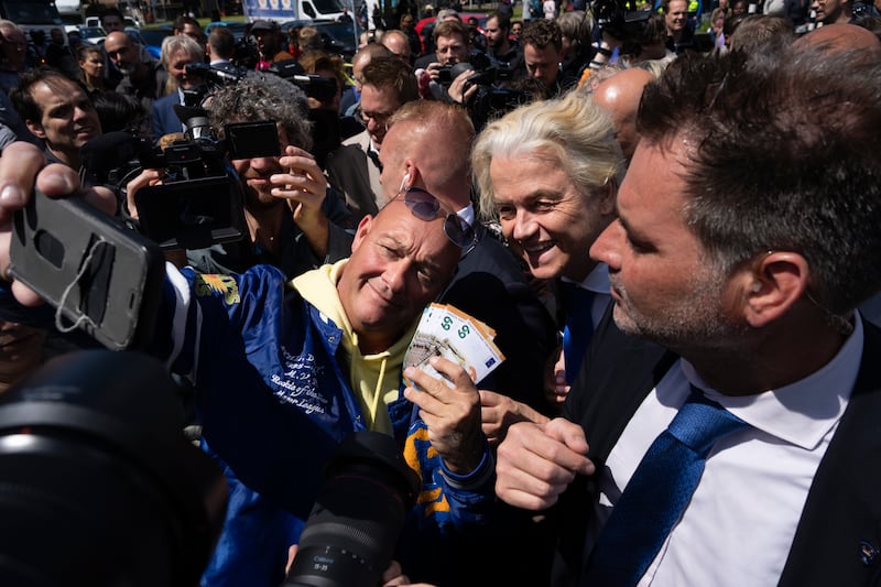 Geert Wilders’s anti-migrant party is believed to have made gains in Holland. Photograph: Peter Dejong/AP