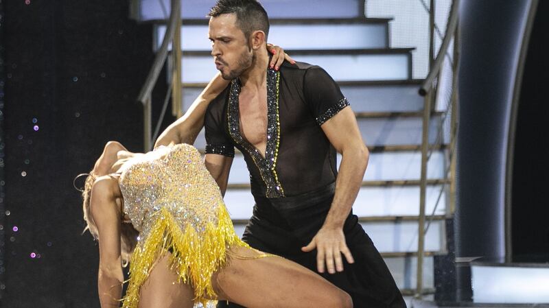 Johnny Ward and Emily Barker on Dancing With The Stars. Photograph: Kyran O’Brien