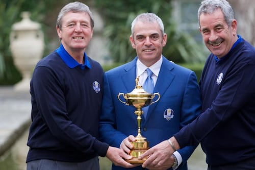 Paul McGinley names Des Smyth and Sam Torrance as Ryder Cup vice-captains