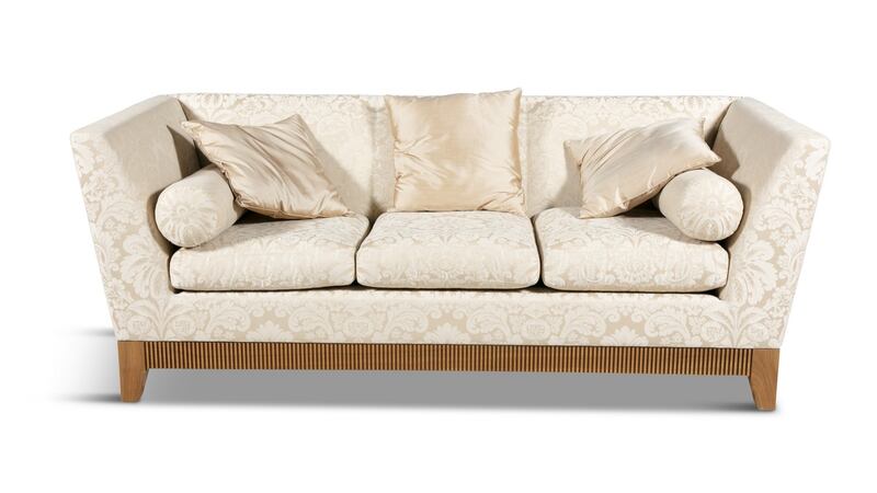 One of a pair of three seater sofas by David Linley (€1,500-€2,500 each)