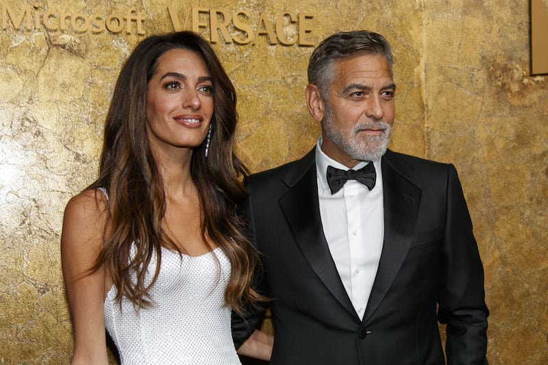 Amal and George Clooney at an event hosted by the Clooney Foundation for Justice in September 2023. Photograph: Eduardo Munoz Alvarez/EPA