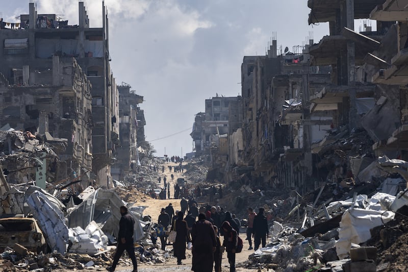 Gaza: The Tel al-Zaatar area, near Jabaliya, in the north of the Palestinian territory. Photograph: Saher Alghorra/The New York Times
                      