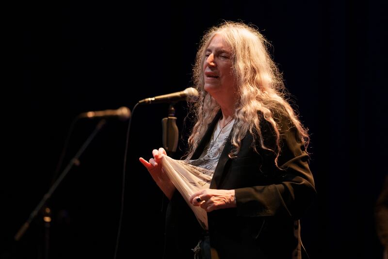 Patti Smith performing at Vicar Street. Photograph: Fran Veale