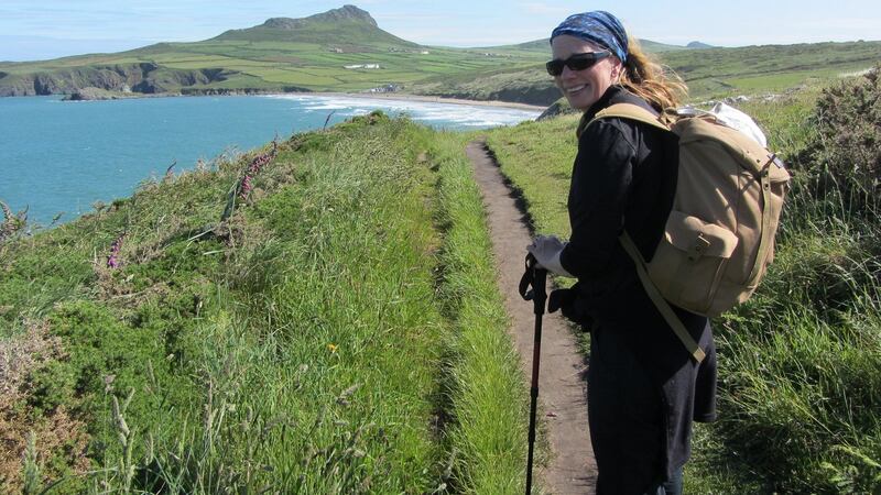 Catherine Mack on the West Wales Coast path (pre-Covid). Photograph: Catherine Mack