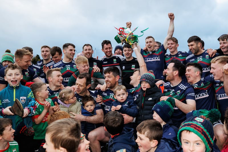 Noel McGrath lifts the cup for Loughmore-Castleiney after his team beat Clonmel Commercials in the Tipperary senior football final last month. Photograph: Ben Brady/Inpho