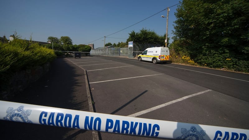 Gardai have sealed off a laneway in Athy for a forensic examination after body of a man found.  Photograph: Michael O’Rourke.